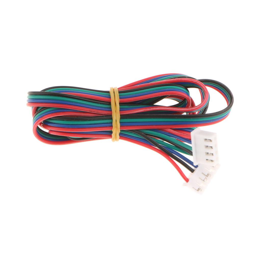 2x1m/3ft 3D Printer 4pin to 6pin Stepper Motor Extended Cable Lead Wires