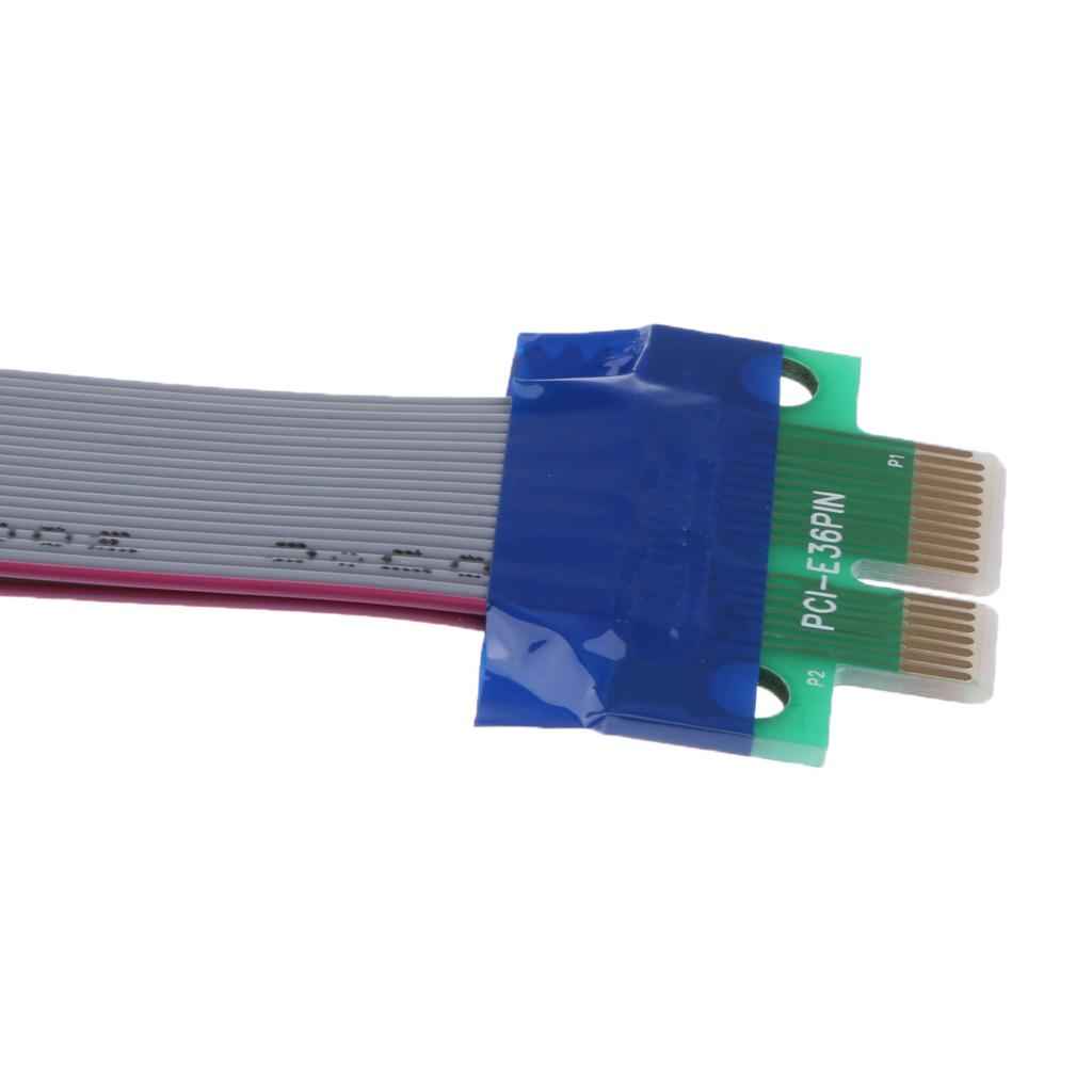 PCI-E 1X Slot Riser Card Extender Extension Ribbon Flex Cable Cord 30CM