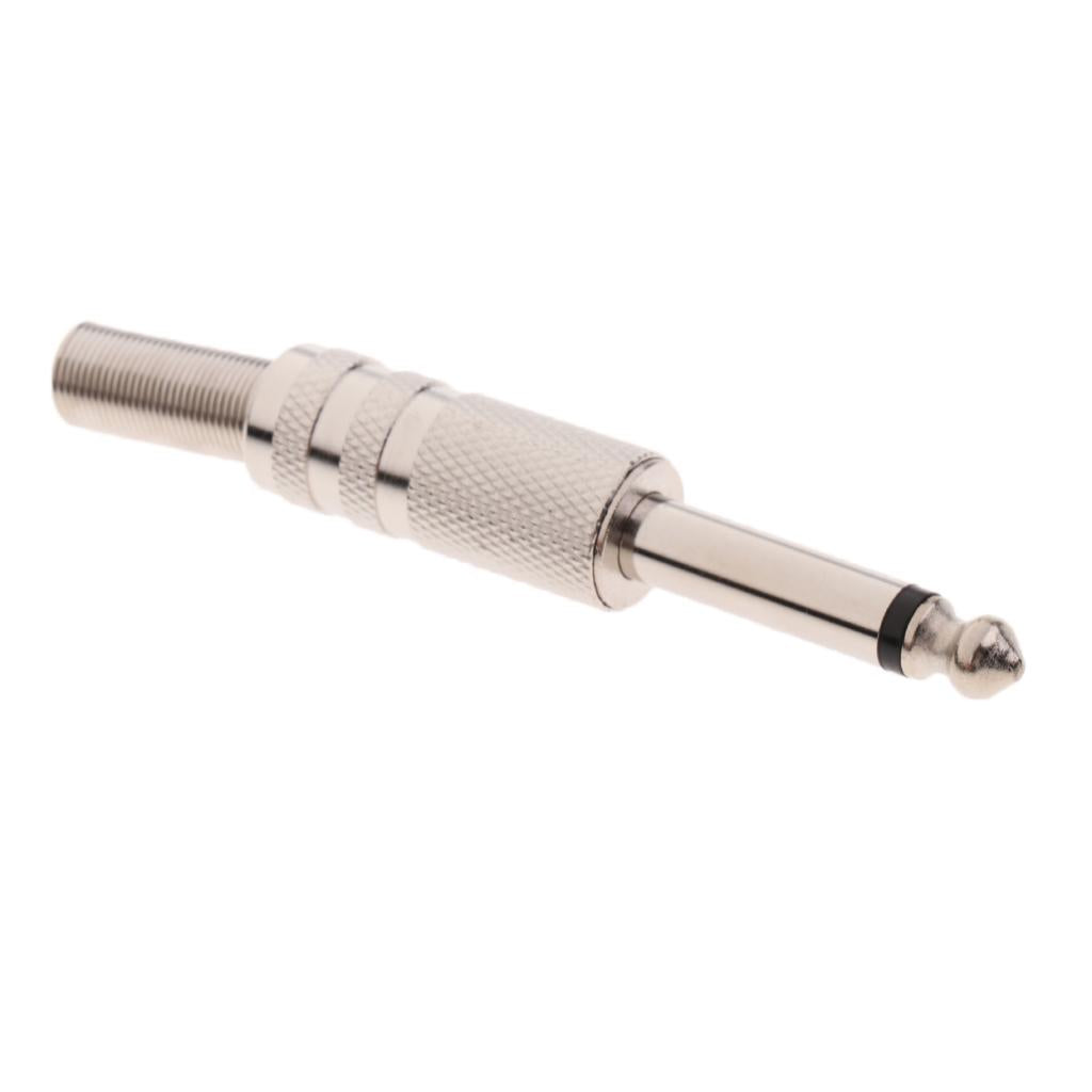 4x5Pcs High Quality 6.35mm Audio Microphone Connector Assembly Mono Audio Plug