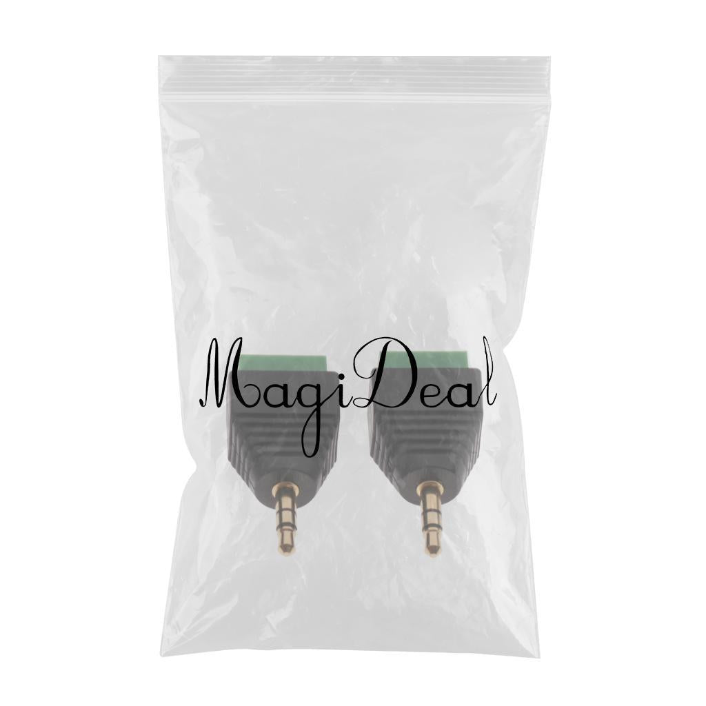 3x2.5mm Solderless Plug To Stereo Microphone Male To Female Audio Plug Adapter