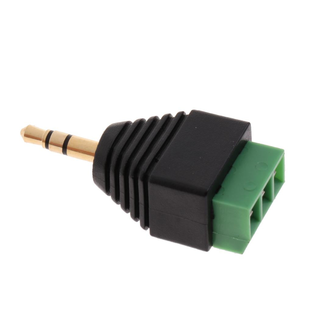 3x2.5mm Solderless Plug To Stereo Microphone Male To Female Audio Plug Adapter