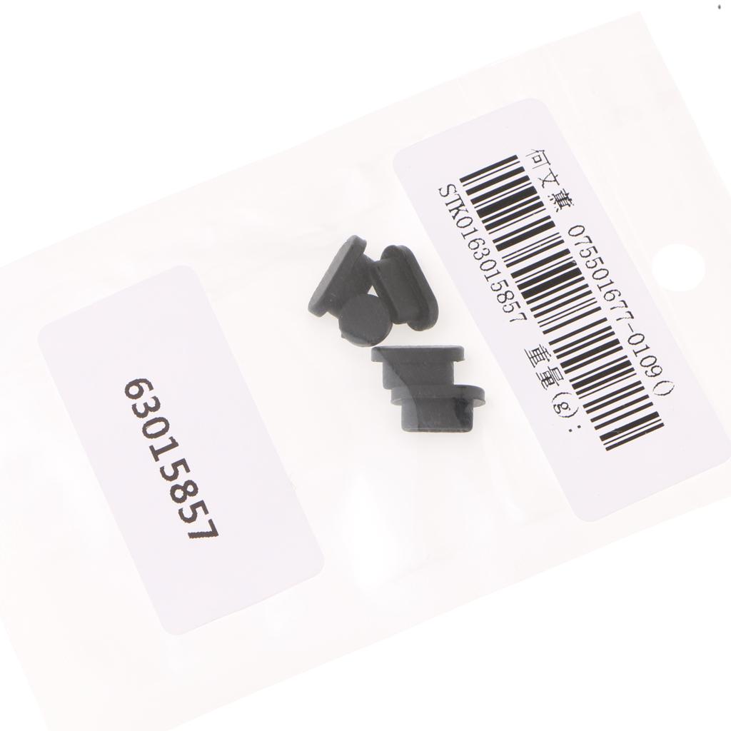 2xSilicone Dust Stopper Dustproof Plug USB Earphone Port Cap for MacBook Black