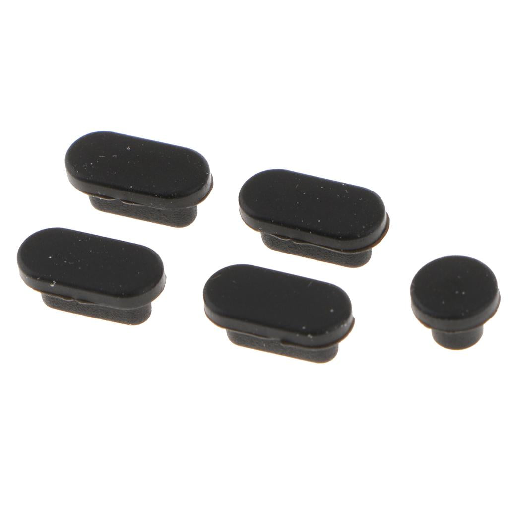 2xSilicone Dust Stopper Dustproof Plug USB Earphone Port Cap for MacBook Black