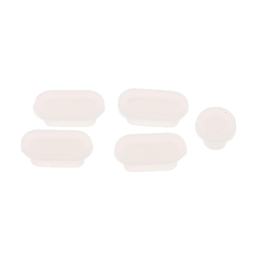 2xSilicone Dust Stopper Dustproof Plug USB Earphone Port Cap for MacBook Clear