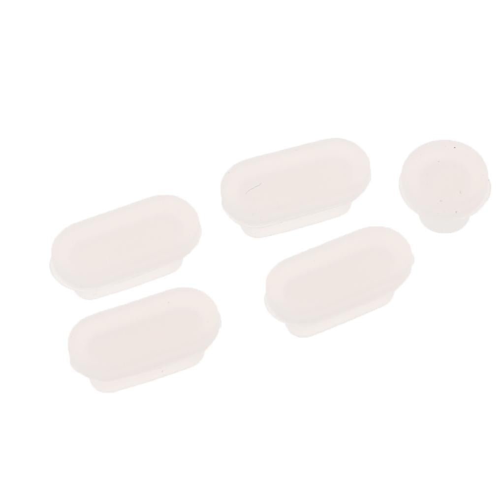 2xSilicone Dust Stopper Dustproof Plug USB Earphone Port Cap for MacBook Clear