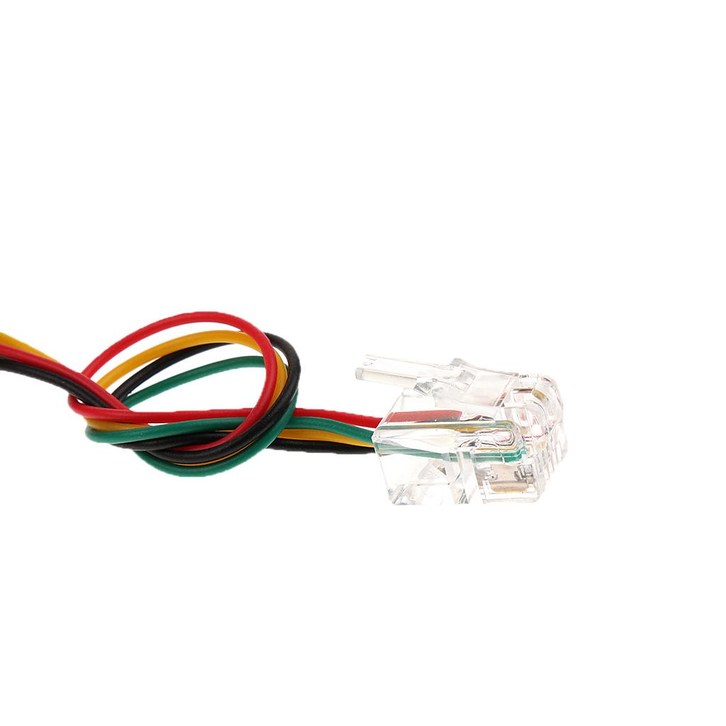 4x3.5mm Female Jack to 4P4C RJ9 Male Headset Phone Audio Adapter Cable