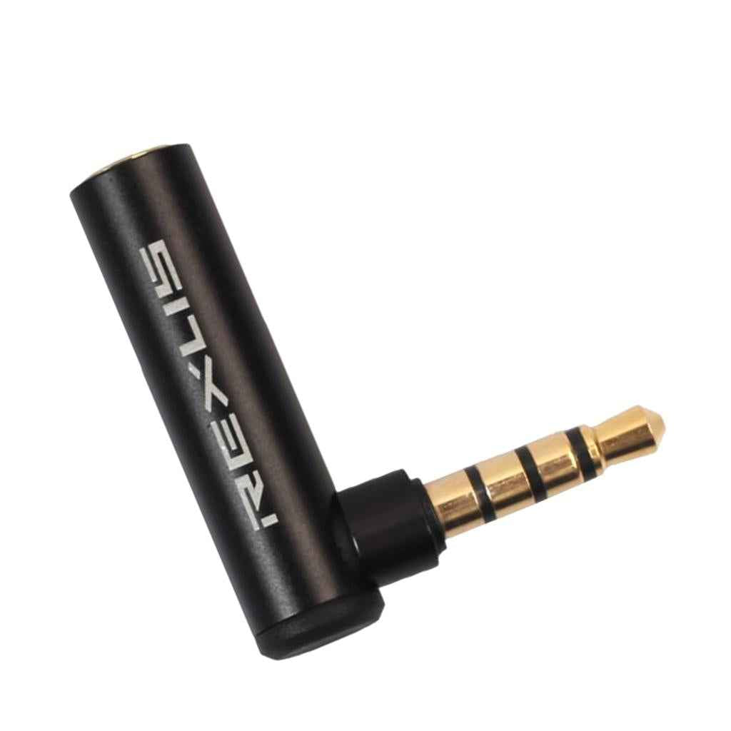 3.5mm Headphones Adapter, Male to Female Audio Connector Right Angled Earphone Converter (Pack of 1)