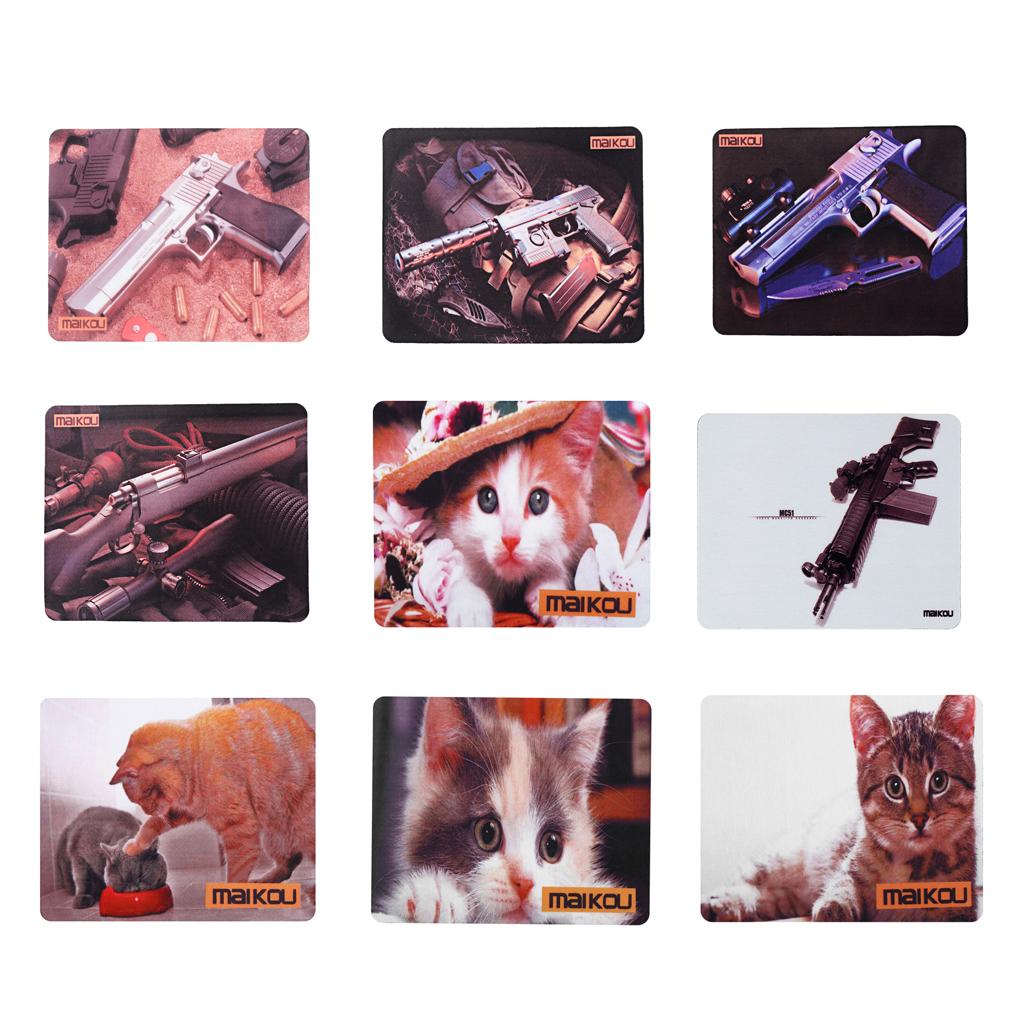 2xMaikou Gaming Mouse Pad Computer Desk Mat 18*20cm silver