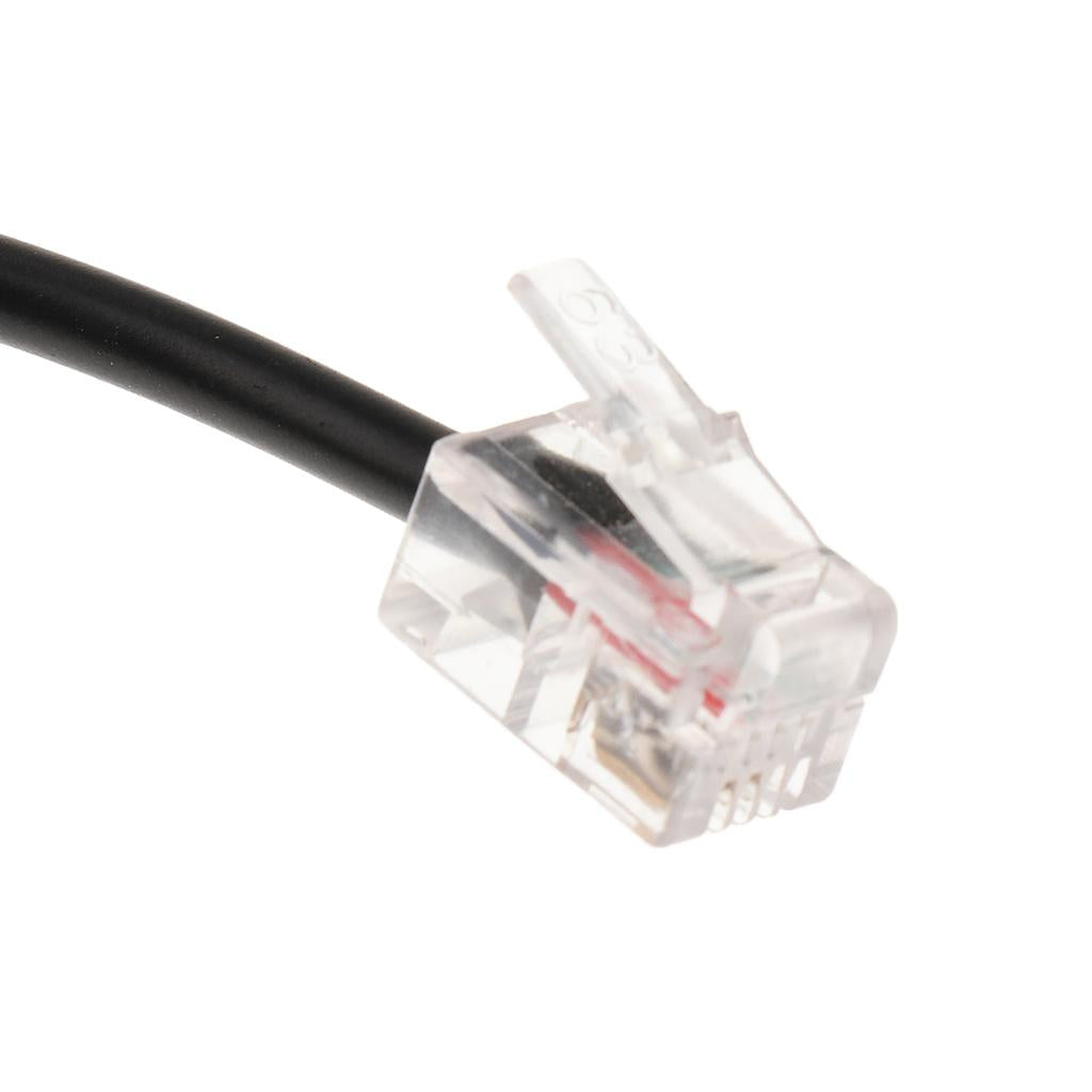 2xRJ9 4P4C Male Plug to RJ9 Modular Female Connector Handset Adapter Splitter