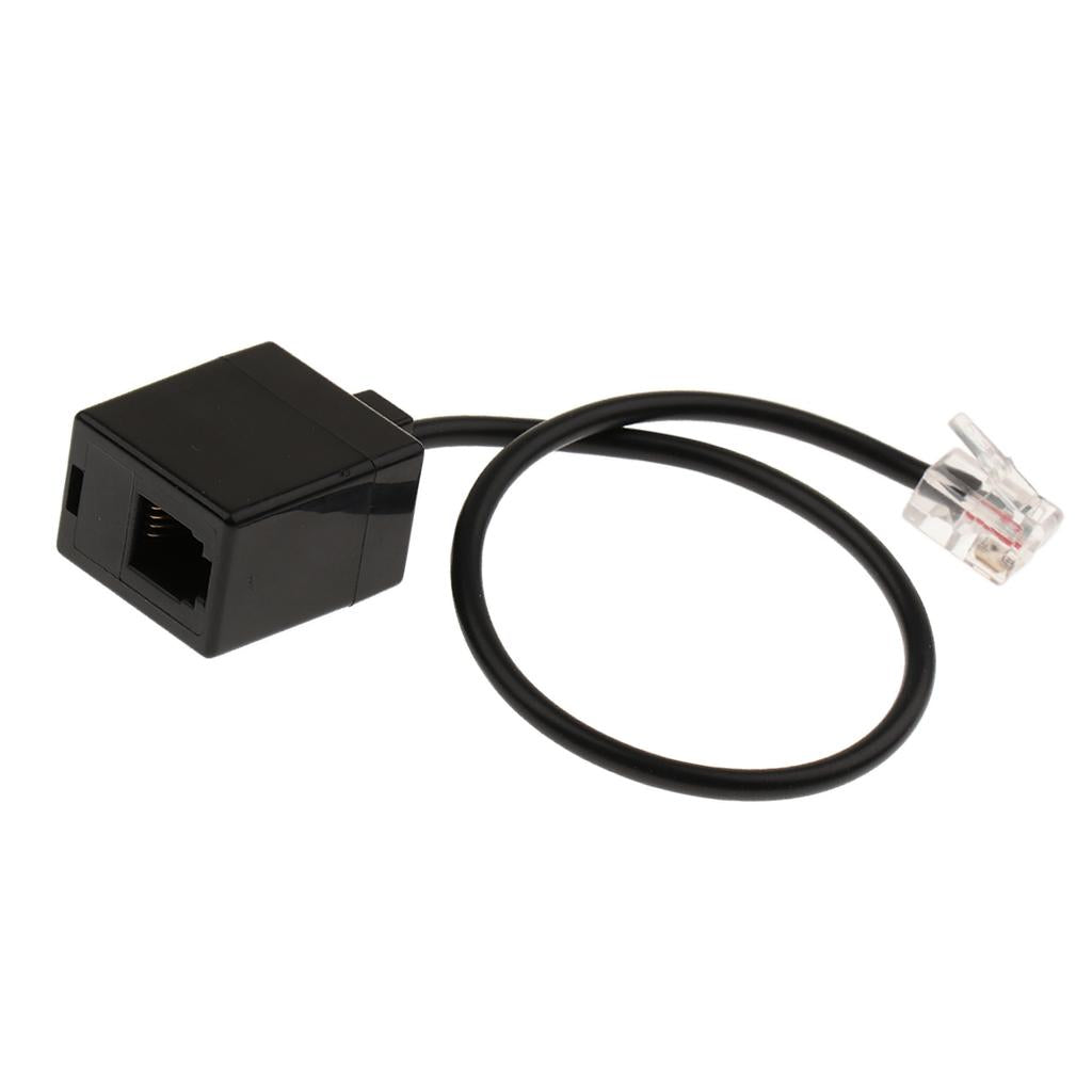 3xRJ9 4P4C Male Plug to RJ9 Modular Female Connector Handset Adapter Splitter