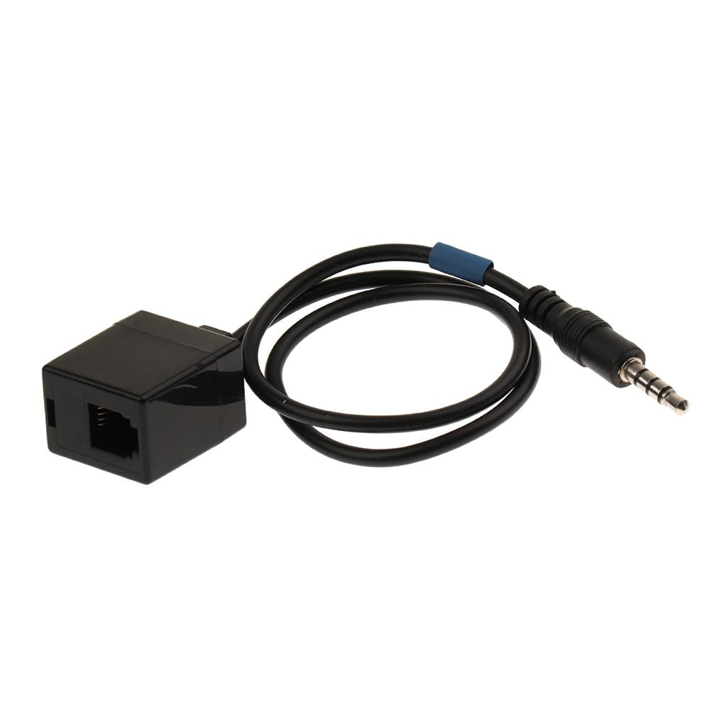 2xHeadset Adapter Extension Cable 3.5mm Male Jack to RJ9 4P4C Female Converter