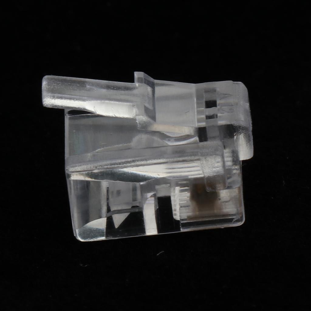3x100Pcs RJ11 RJ-11 6P4C Modular Plug Telephone Cord Crimp Connector