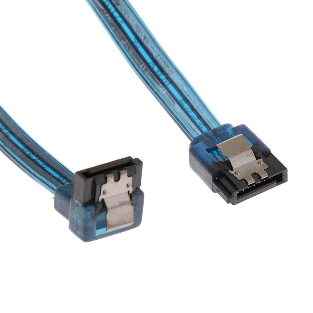4xSATAIII Data Drive Cable with Locking Latch 200mm Straight to Right Angle