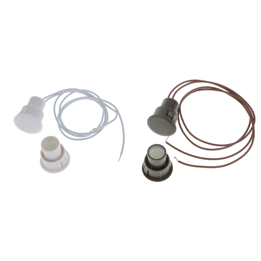 3-Pack Recessed Magnetic Door Window Contacts Alarm Siren Switch White