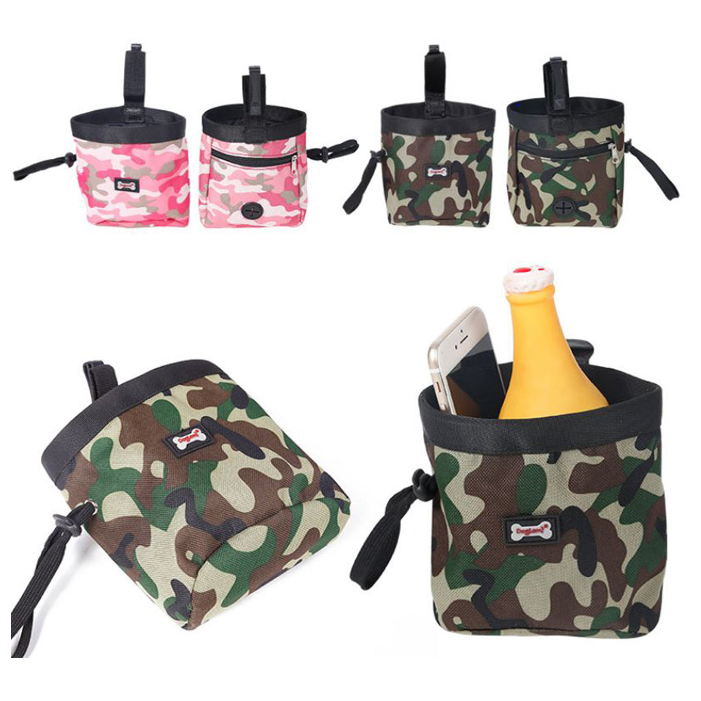 2 pcs Pet Dog Training Treat Snack Bag Feed Bait Pouch Poop Bags Dispenser