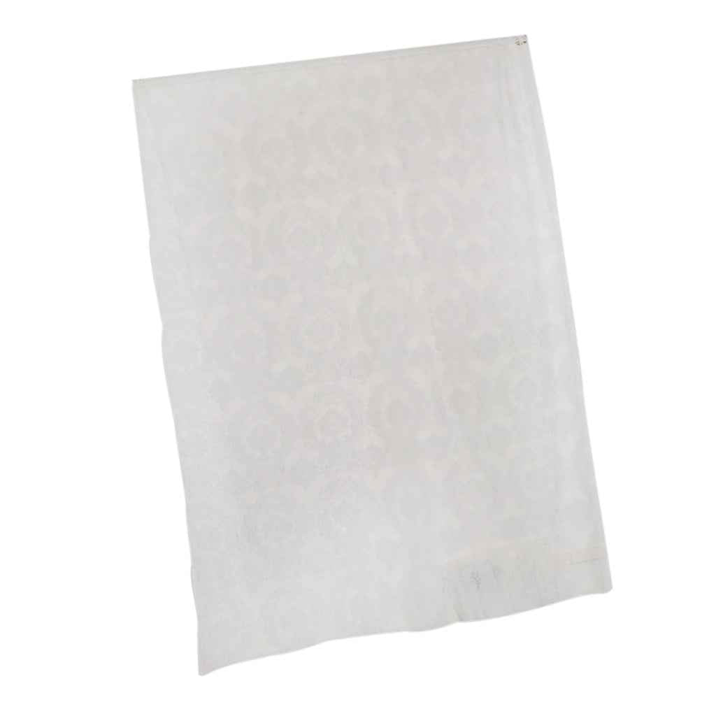 Flocking Window Grommet Curtain Tulle Voile Drape Panel 250x200cm White