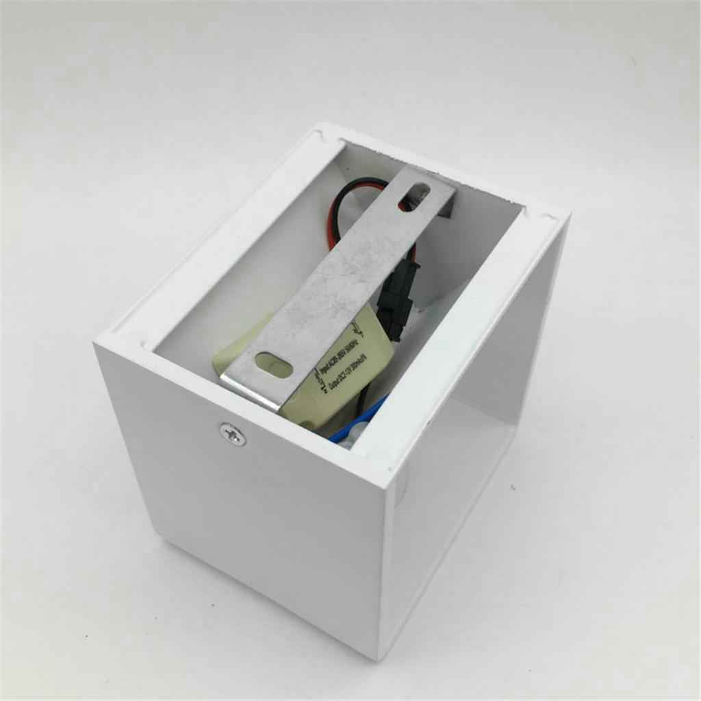 Creative Design Dual Heads Square Light Bedside Wall Lamp White 5W