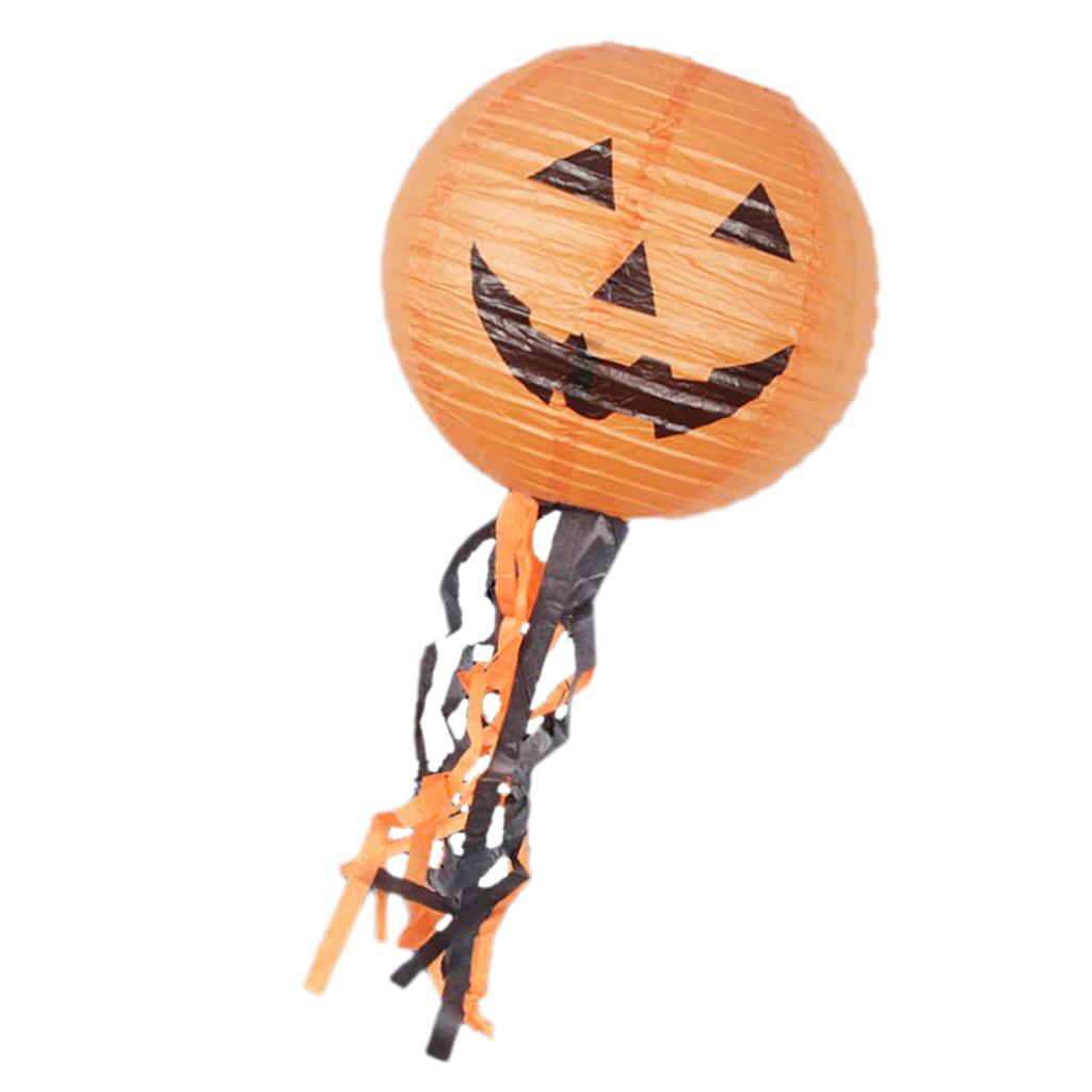 15.75 inches Halloween Pumpkin Paper Lantern Hanging Decor Party Decor 4pcs