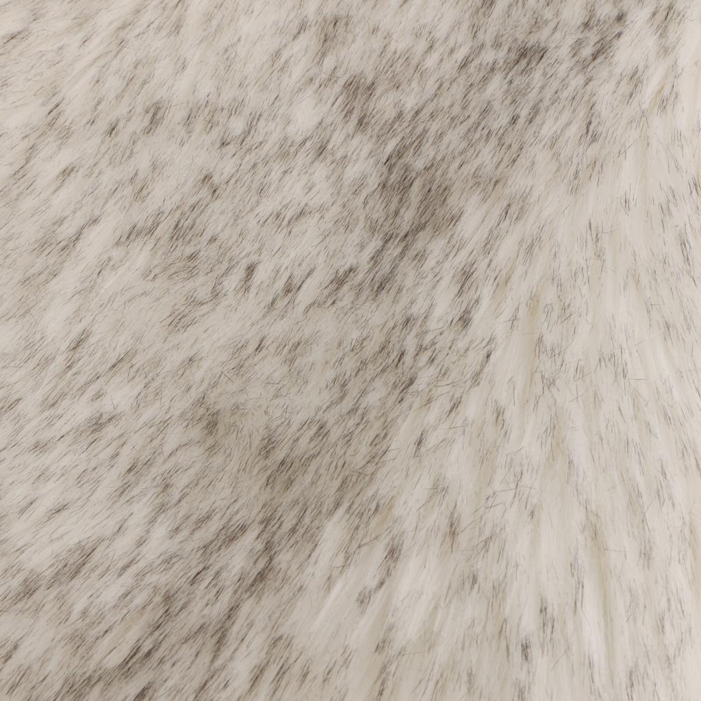 2pcs Artificial Sheepskin Rug Home Floor Carpet Seat Cushion White+Grey