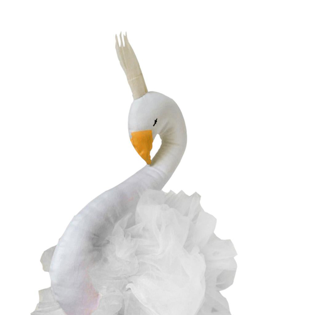 3Pcs Wall Mount Stuffed Swan Hanging Wall Sculptures Decor Kids Toy Doll