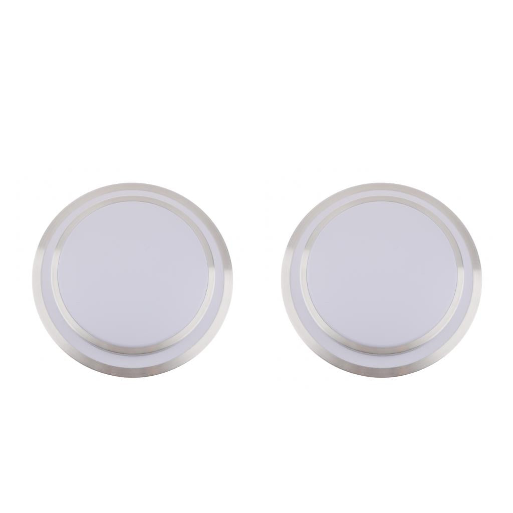 2pcs Modern Flush Mount Ceiling Light Lamp LED Panel Downlight White Light