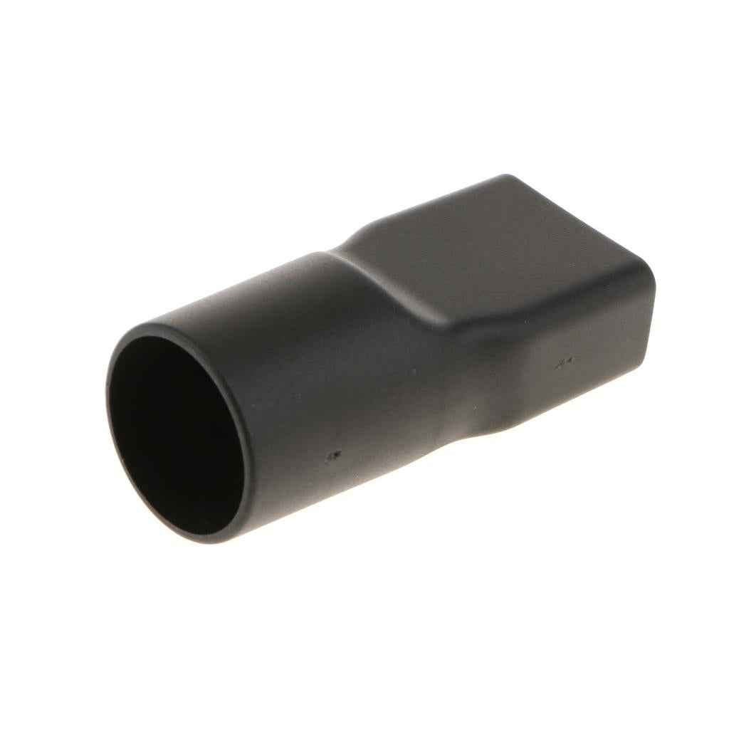 32mm Dia. Round to Square Neck Vacuum Cleaner Brush Nozzle Connector Adapter Black