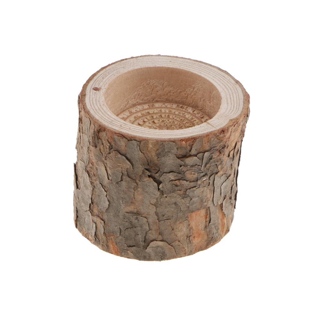 36-piece Natural Tree Stump Wooden Candle Holder Tea Light Wedding Decor 5cm