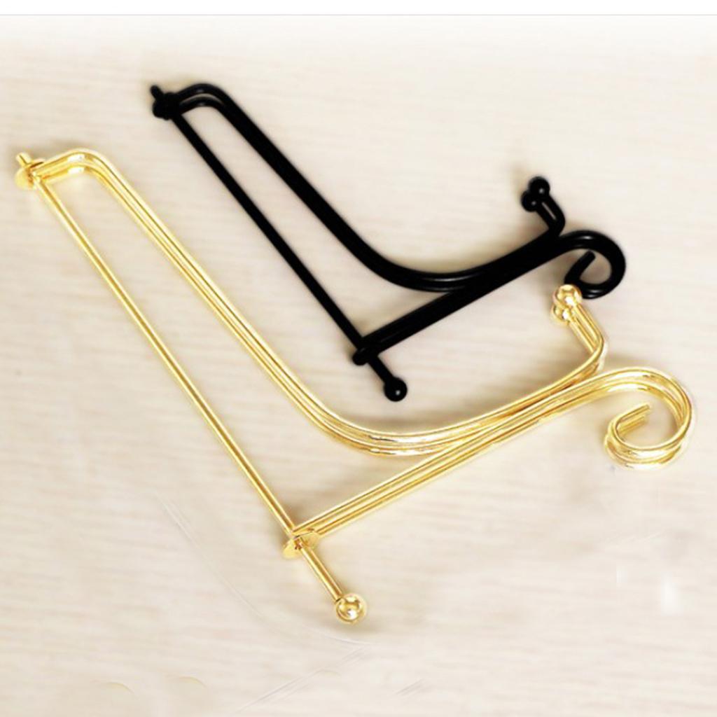 2Pcs Iron Display Easel China Bowl Plate Display Rack Holder 8inch