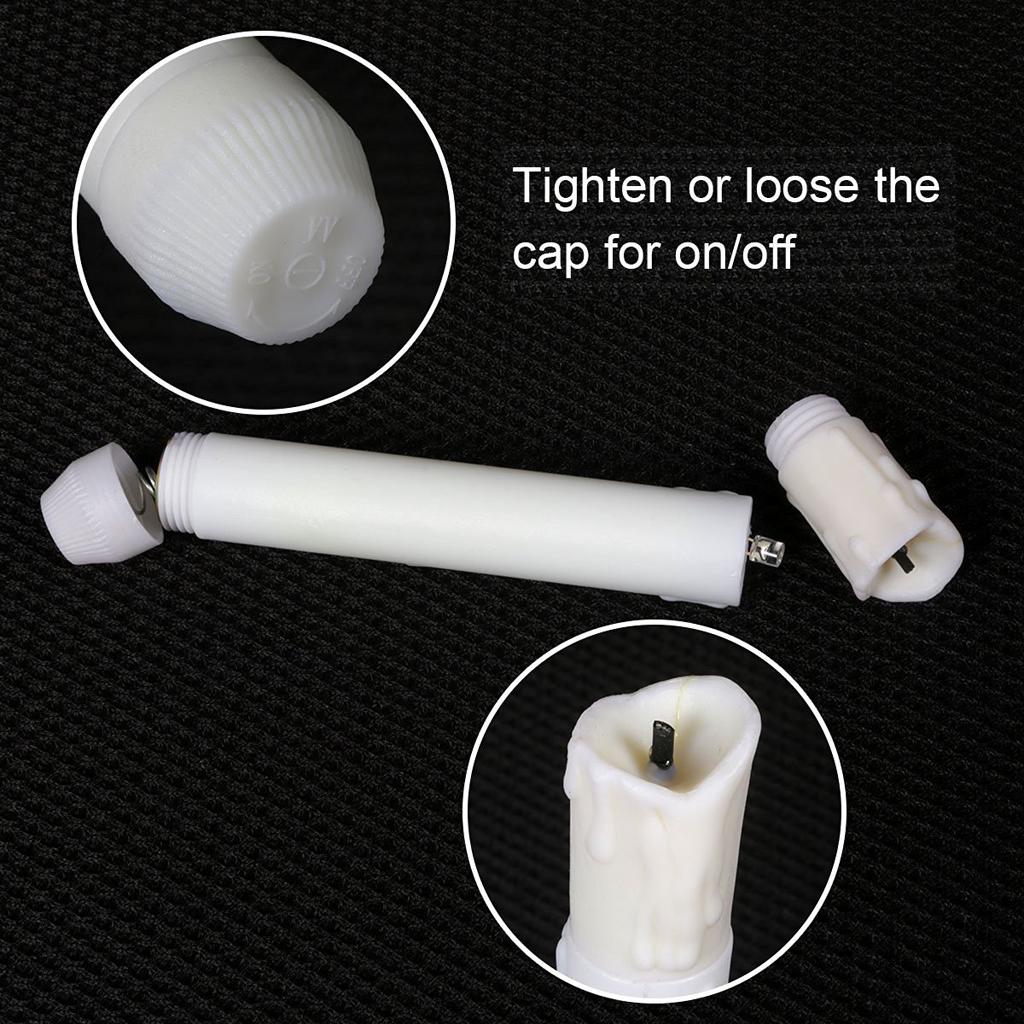 80 Pieces Tall Electric LED Candle Flameless Candle for Party Decor 155mm B