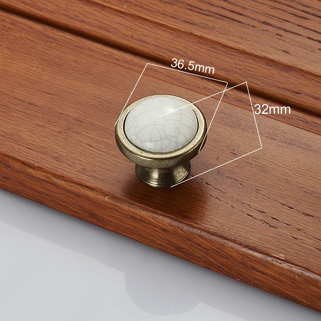 10Pcs Vintage Pull Knobs Cabinet Cupboard Drawers Handle #1 Single Hole