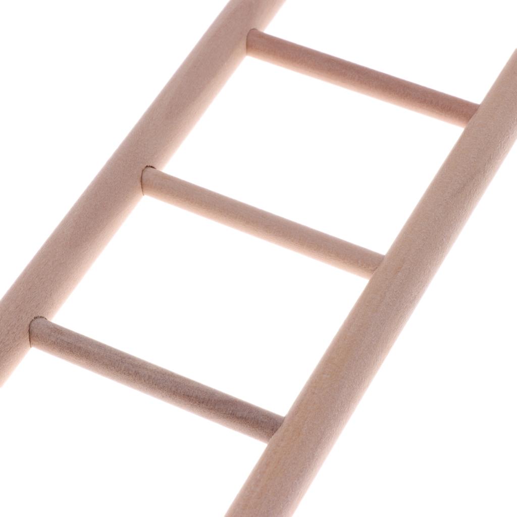 2Pcs Wooden Parrot Rat Toy Bridge Ladder Hamster Bird Cage Accessories