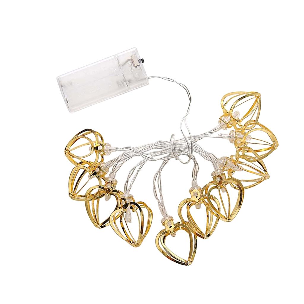10 LEDs String Lights Battery Operated Fairy Light Lamp Warm White 116 cm Copper Peach