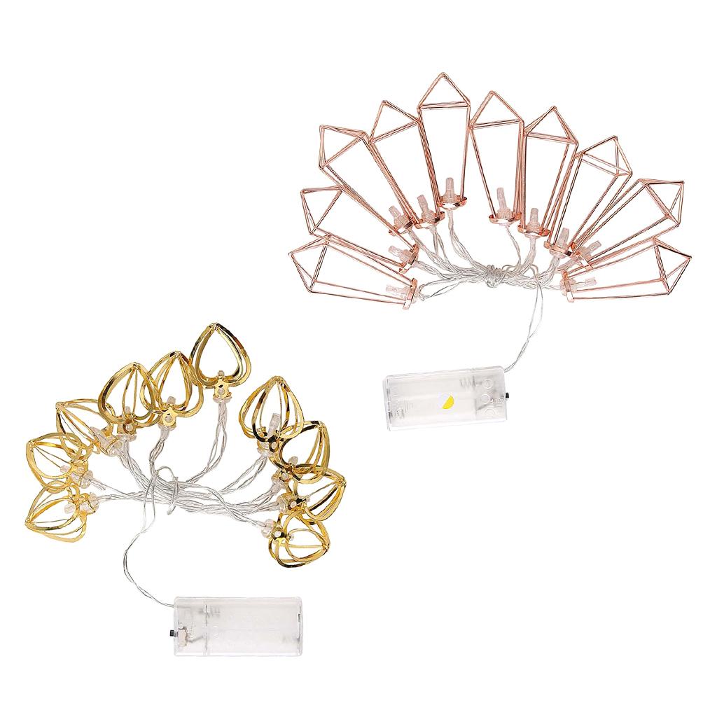 10 LEDs String Lights Battery Operated Fairy Light Lamp Warm White 116 cm Copper Peach