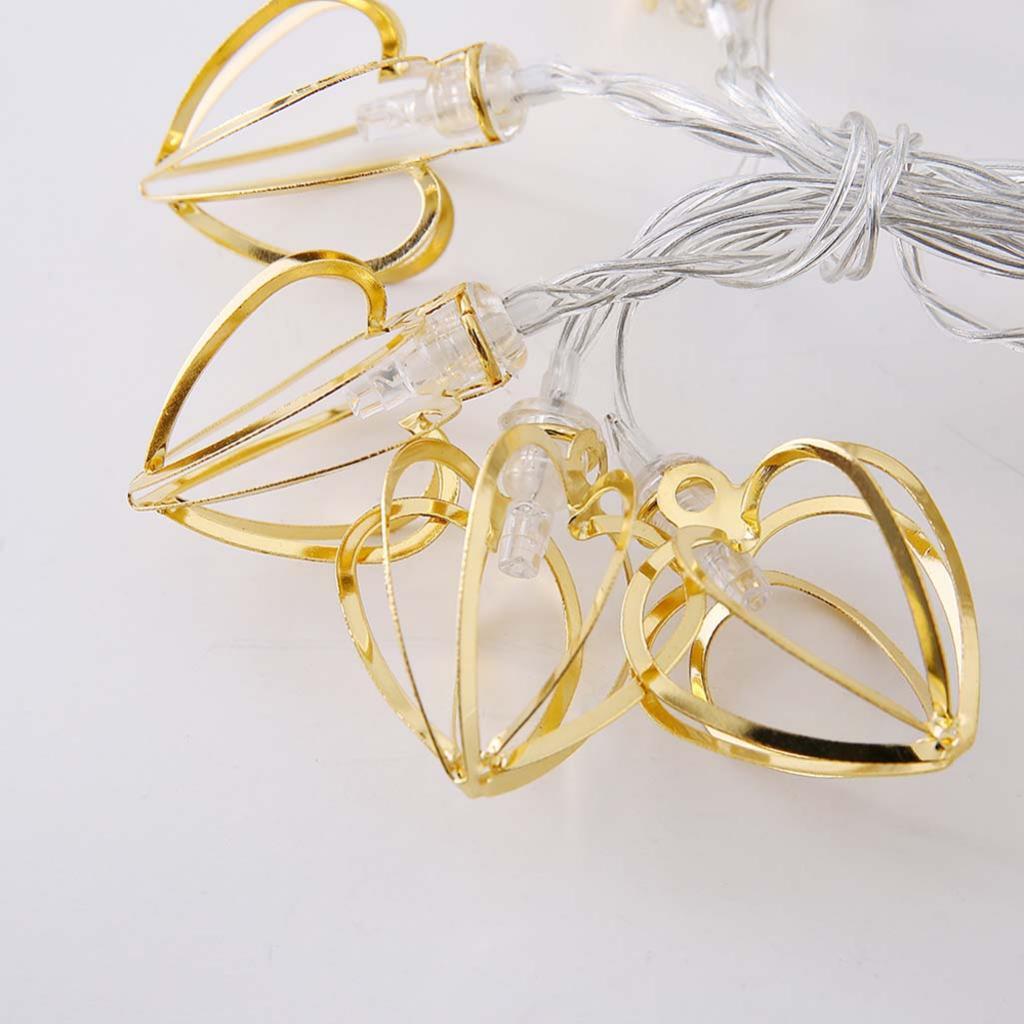 10 LEDs String Lights Battery Operated Fairy Light Lamp Warm White 116 cm Copper Peach