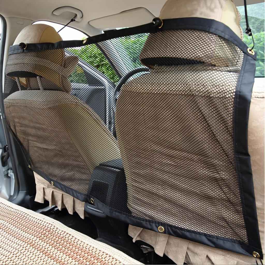 Pet Cat Dog Safety Travel Isolation Net Car Truck Back Seat Barrier Mesh Universal Pet Block Stopper Net 47 x 27inch