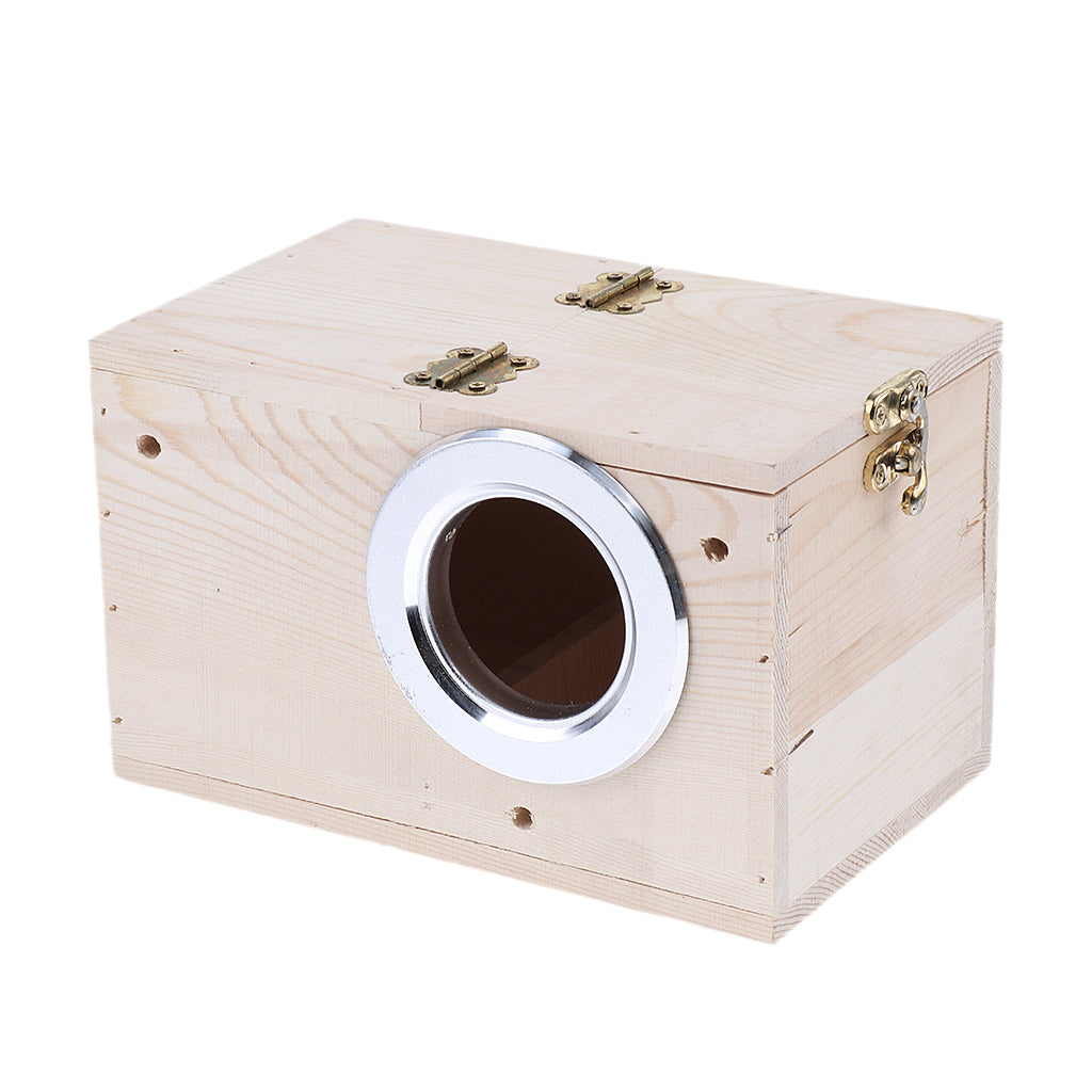 2pcs Pine Wood Bird Parrot Parakeet Cockatiel Nest Small Animals House