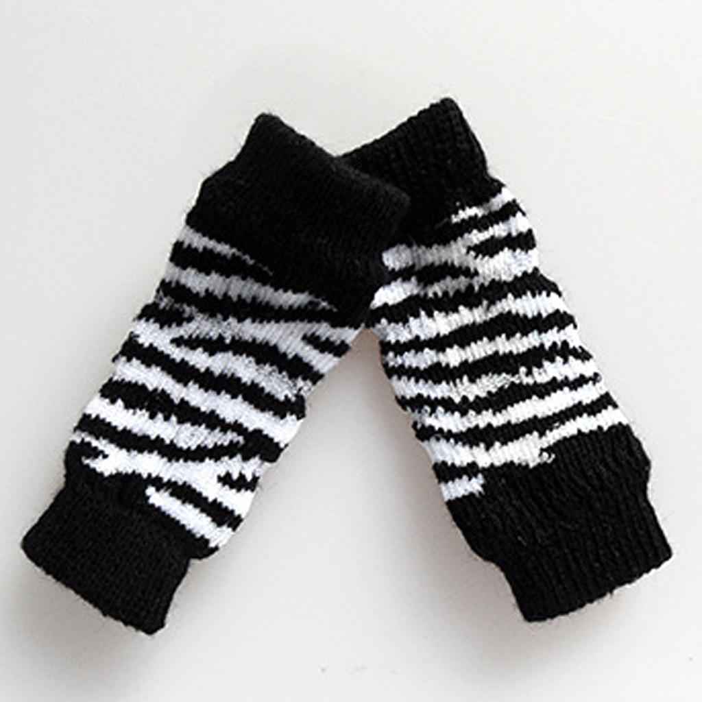 4Pcs/Set Dog Leg Socks Leg Warmers Protector, Puppy Legs Brace Wraps Black S