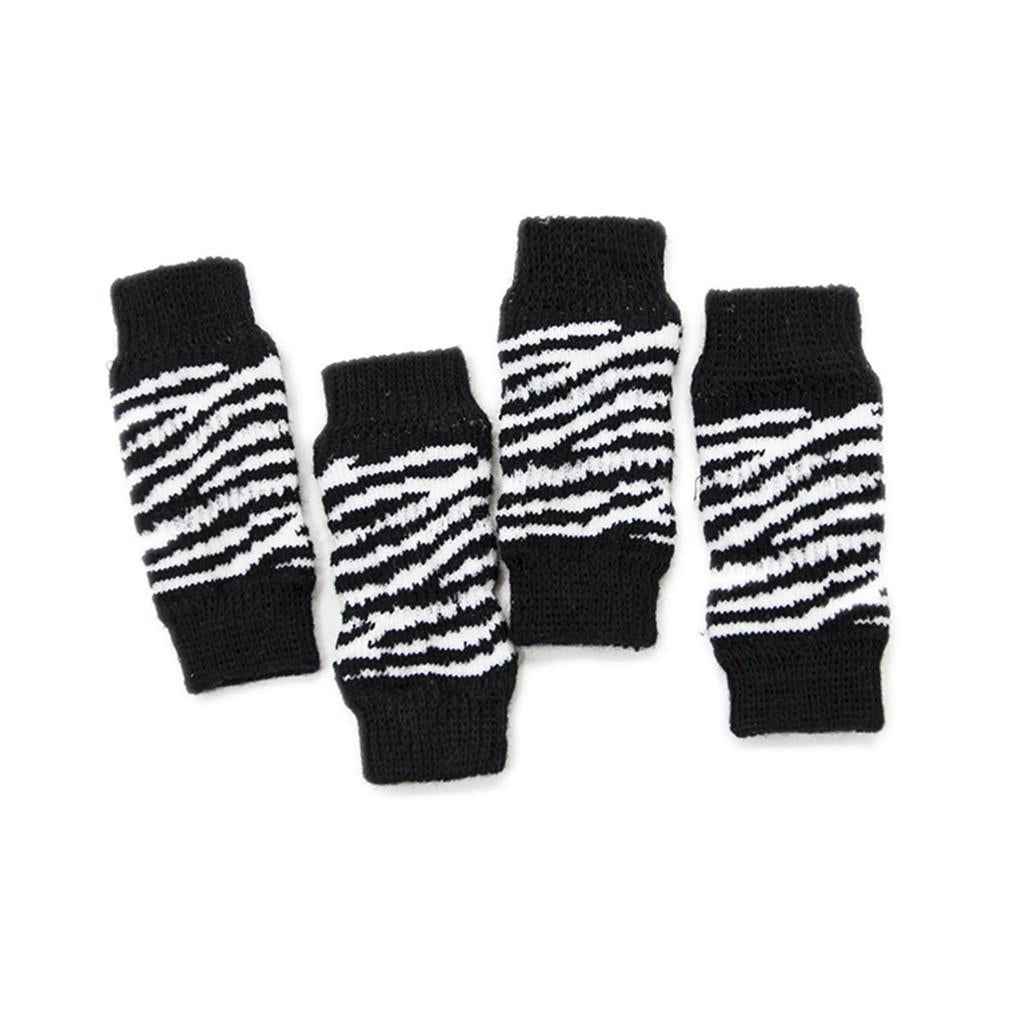 4Pcs/Set Dog Leg Socks Leg Warmers Protector, Puppy Legs Brace Wraps Black S