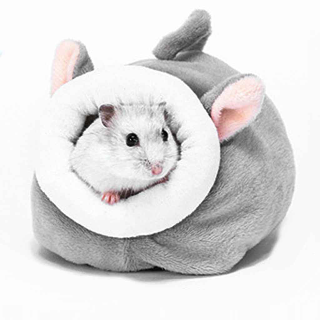 Winter Warm Rabbit Guinea Pig Hamster House Bed Cute Small Animals gray