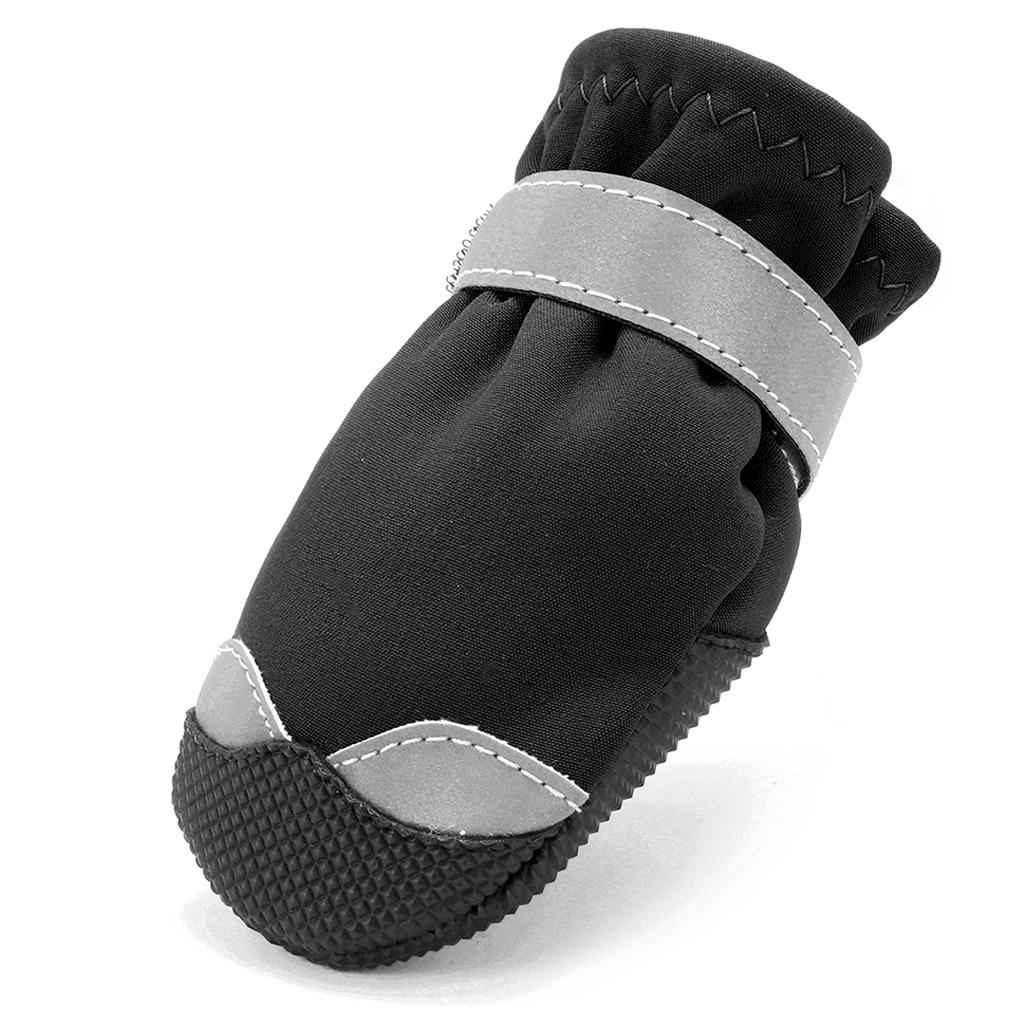 4 Pcs Pet Dog Shoes Boots Anti-Slip Waterproof Pet Paw Protector Dog Shoes Black-S