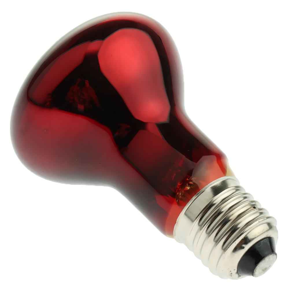 Glass Pet Heating Infrared Lamp Winter Heat Emitter Lamp Bulb E27 Red 25W