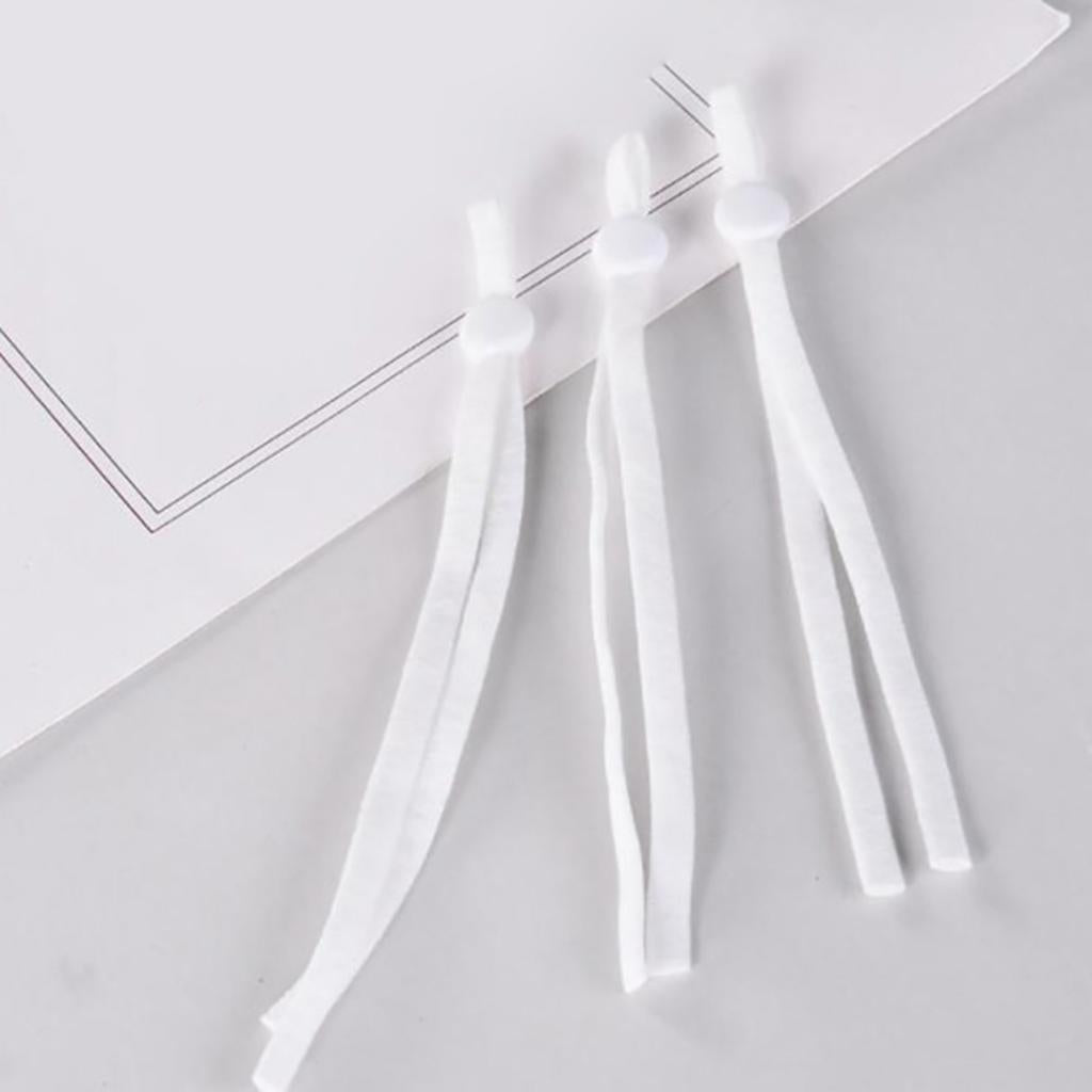 100 Count Flat Elastic Cord Stopper Making Face Masks White_Flat Buckle