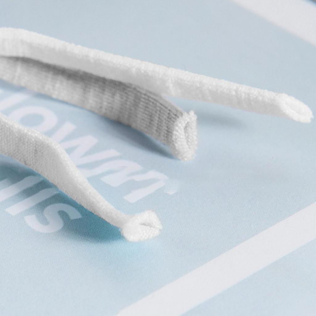 100 Count Flat Elastic Cord Stopper Making Face Masks White_Threaded Buckle