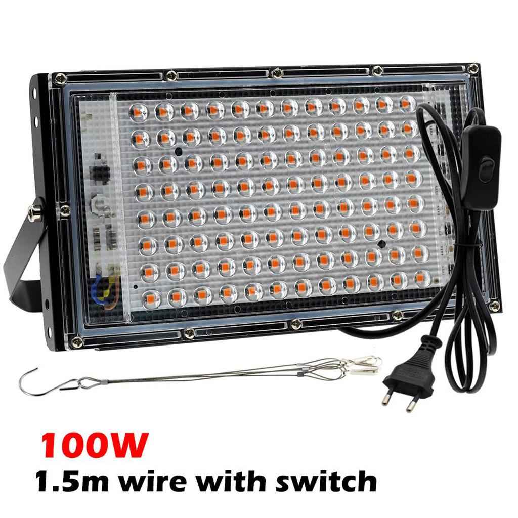 50W/100W LED Grow Light Full Spectrum for Hydroponic Indoor Plants EU Plug 100W