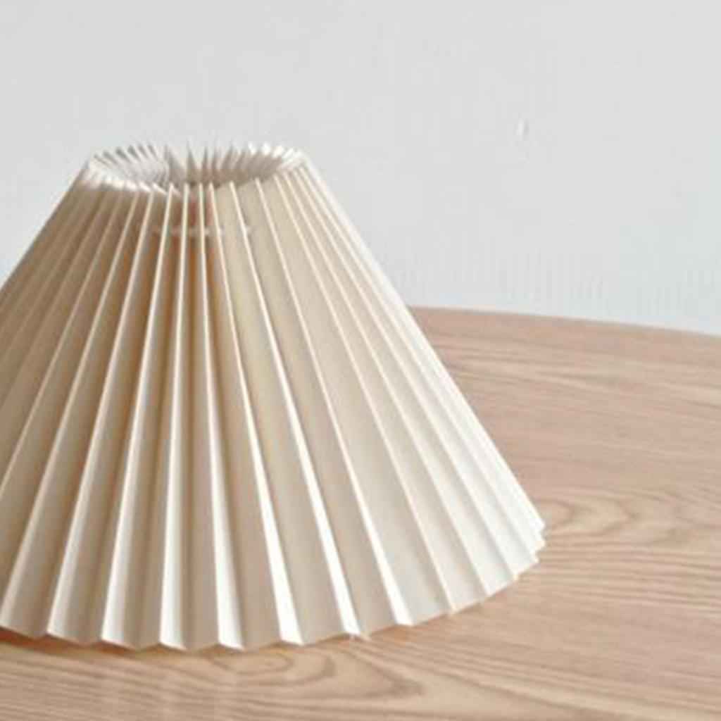 Modern Lamp Shade Lampshade Fanshaped Light Cover Dust-proof Beige_24cm
