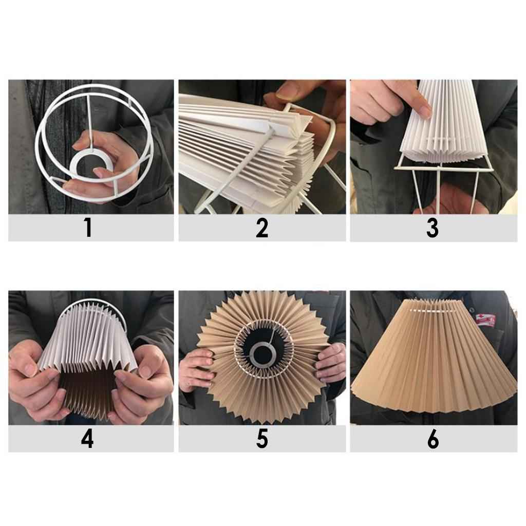Modern Lamp Shade Lampshade Fanshaped Light Cover Dust-proof Beige_24cm