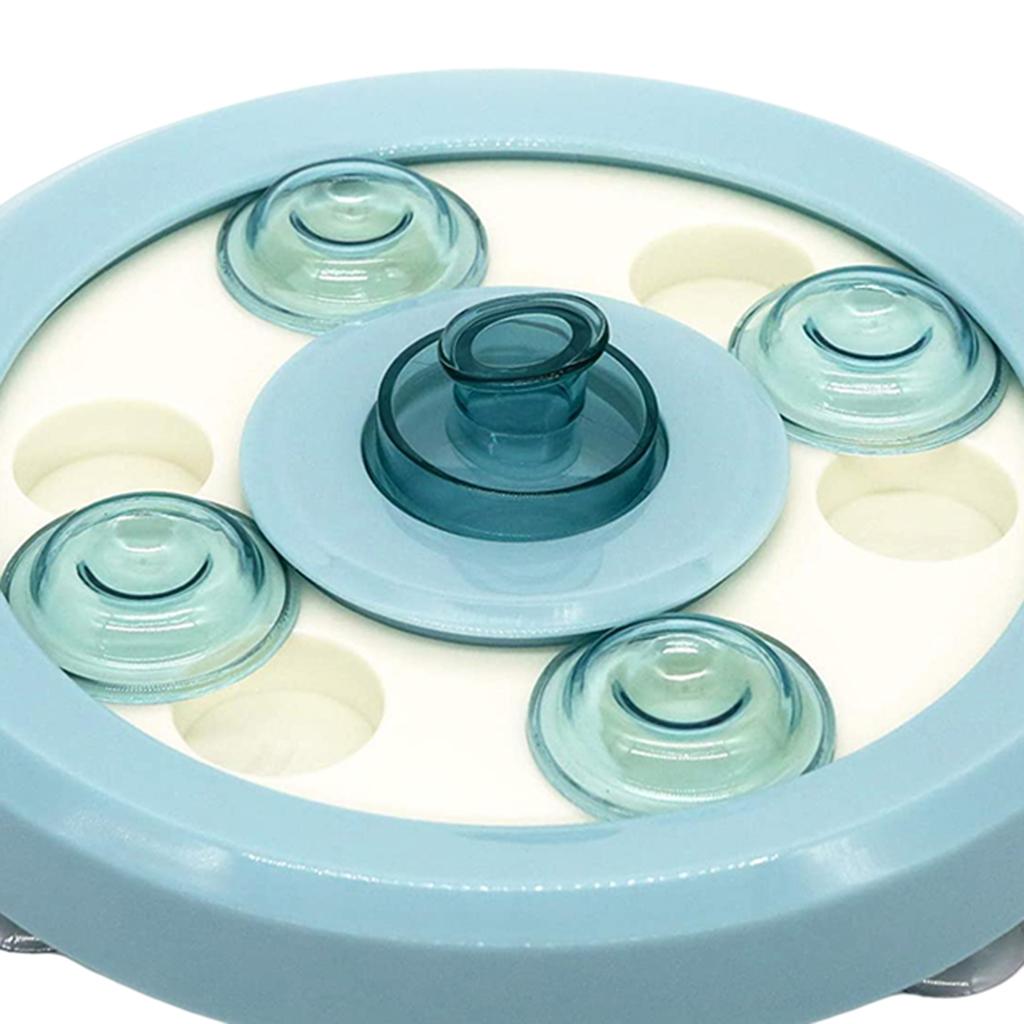 Dog Puzzle Toy Dog Feeding Dispensing Feeder Bowl IQ Training Toys Blue