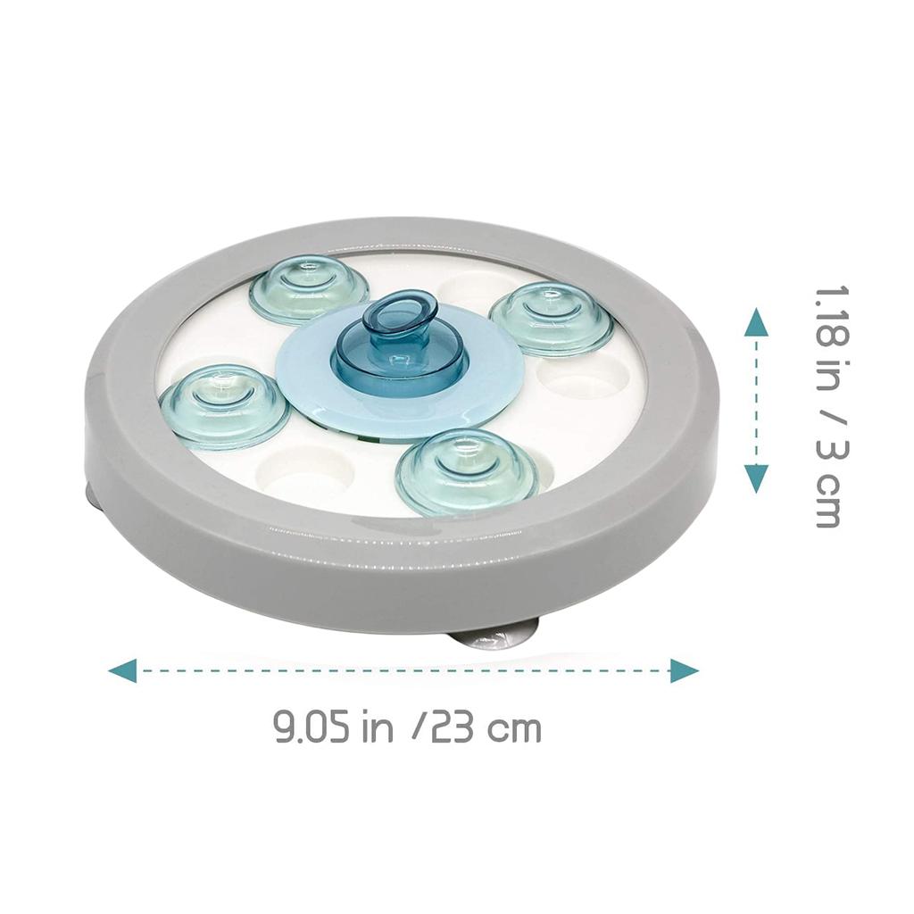 Dog Puzzle Toy Dog Feeding Dispensing Feeder Bowl IQ Training Toys Gray