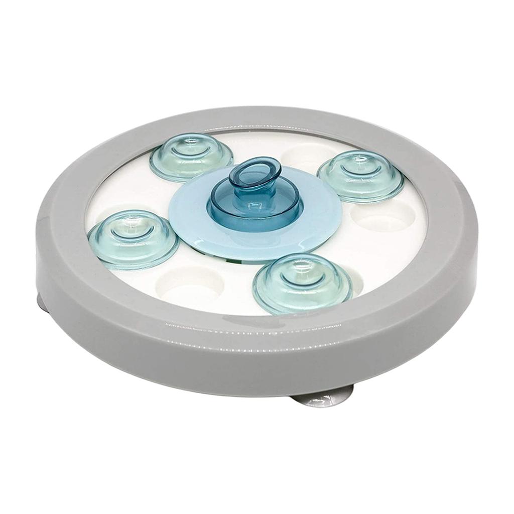 Dog Puzzle Toy Dog Feeding Dispensing Feeder Bowl IQ Training Toys Gray