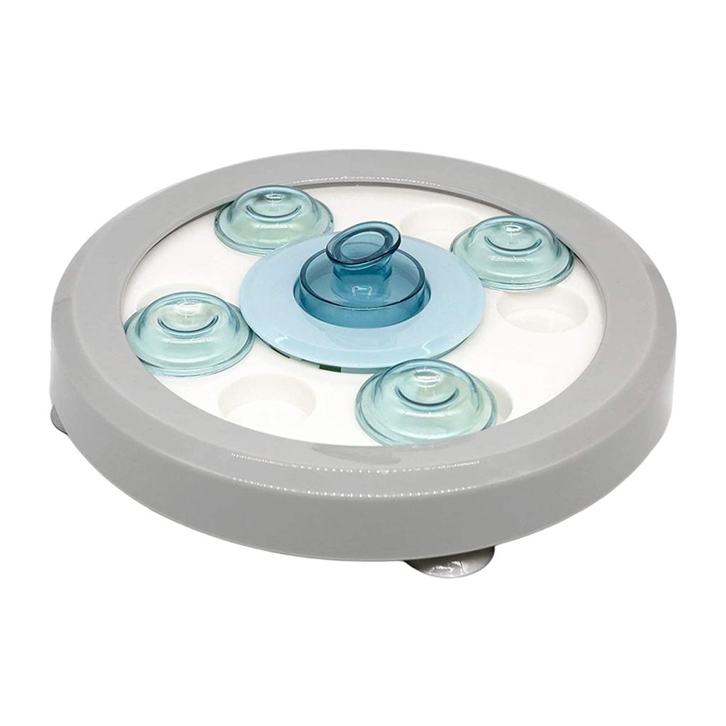 Dog Puzzle Toy Dog Feeding Dispensing Feeder Bowl IQ Training Toys Gray